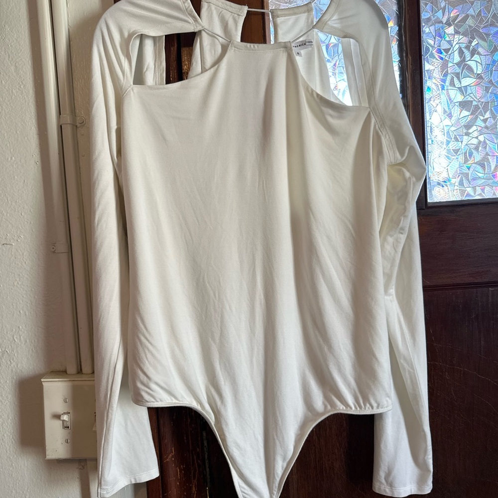Good American Cream Bodysuit